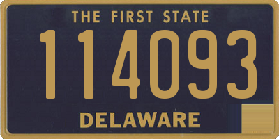 DE license plate 114093