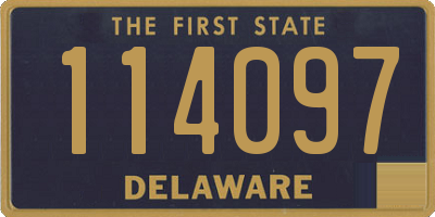 DE license plate 114097