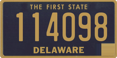 DE license plate 114098