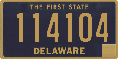 DE license plate 114104