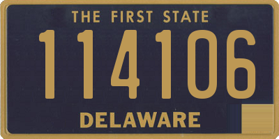 DE license plate 114106