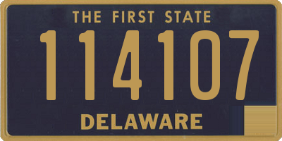 DE license plate 114107