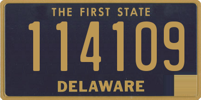 DE license plate 114109