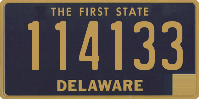 DE license plate 114133