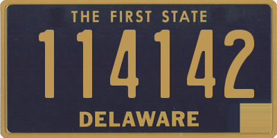 DE license plate 114142