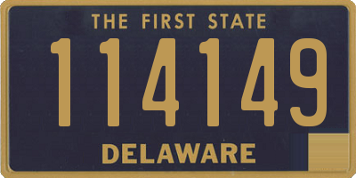 DE license plate 114149