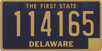 DE license plate 114165