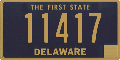 DE license plate 11417