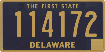 DE license plate 114172