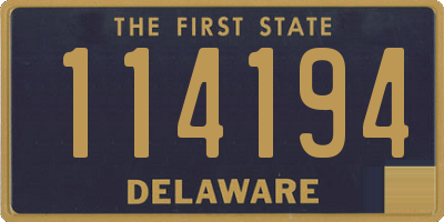 DE license plate 114194