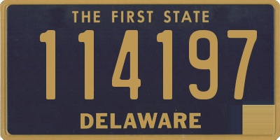 DE license plate 114197