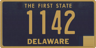 DE license plate 1142