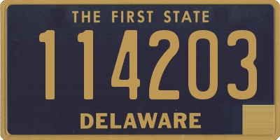 DE license plate 114203