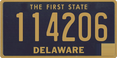 DE license plate 114206