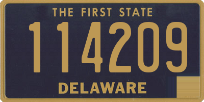 DE license plate 114209