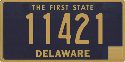 DE license plate 11421