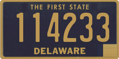 DE license plate 114233