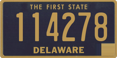 DE license plate 114278