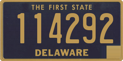 DE license plate 114292