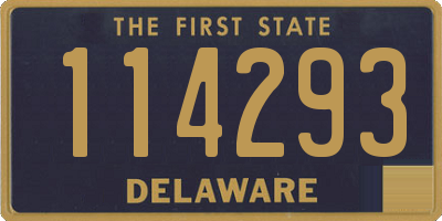 DE license plate 114293