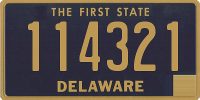 DE license plate 114321