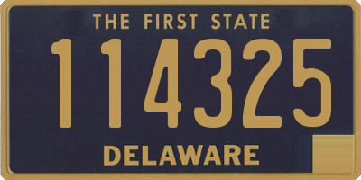 DE license plate 114325