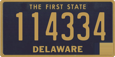 DE license plate 114334