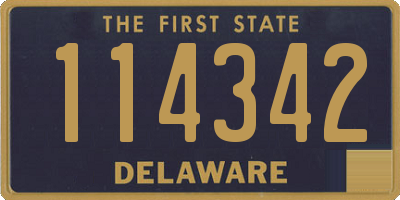 DE license plate 114342