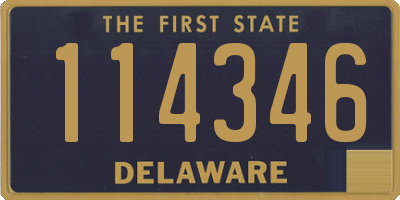 DE license plate 114346