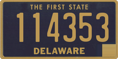 DE license plate 114353