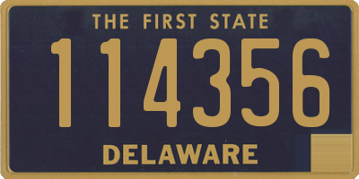 DE license plate 114356