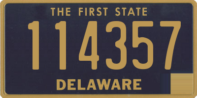 DE license plate 114357