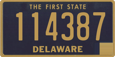 DE license plate 114387