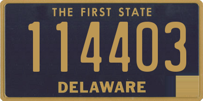 DE license plate 114403