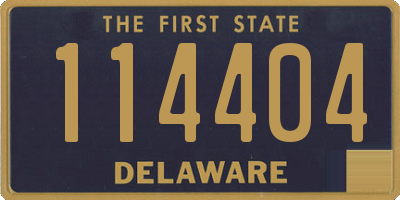 DE license plate 114404