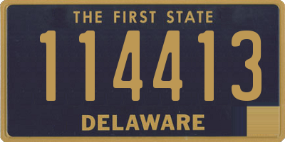 DE license plate 114413