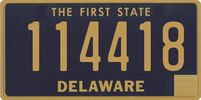 DE license plate 114418