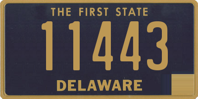 DE license plate 11443