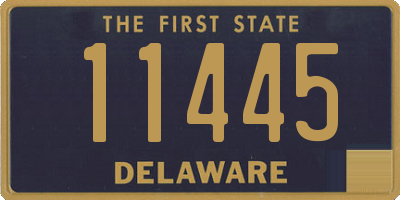 DE license plate 11445