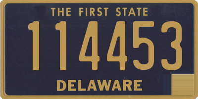 DE license plate 114453