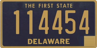 DE license plate 114454