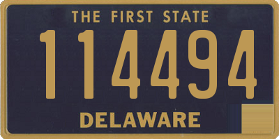 DE license plate 114494