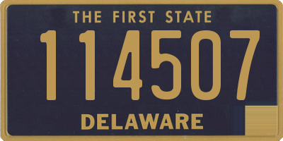 DE license plate 114507