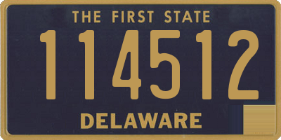 DE license plate 114512