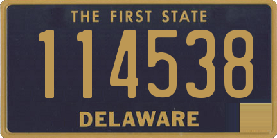 DE license plate 114538