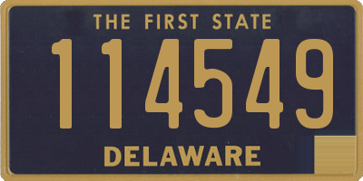 DE license plate 114549