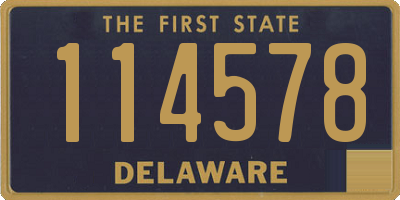 DE license plate 114578