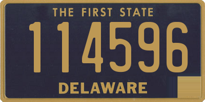 DE license plate 114596