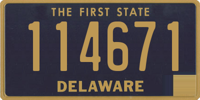 DE license plate 114671