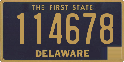 DE license plate 114678